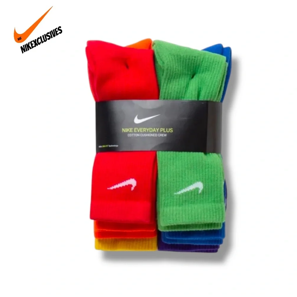 Nike Dri-fit Everyday plus cotton cushioned crew socks SX6897-903 multicolor